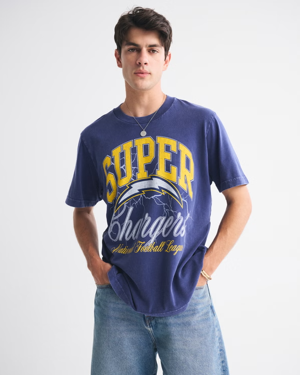 Los Angeles Chargers Vintage Inspired Graphic Tee - Vintage NFL Fan Shirt