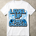 Level Up Dad Unlocked PNG Bundle – Gamer Dad T-Shirt, Father’s Day Sublimation Digital Download