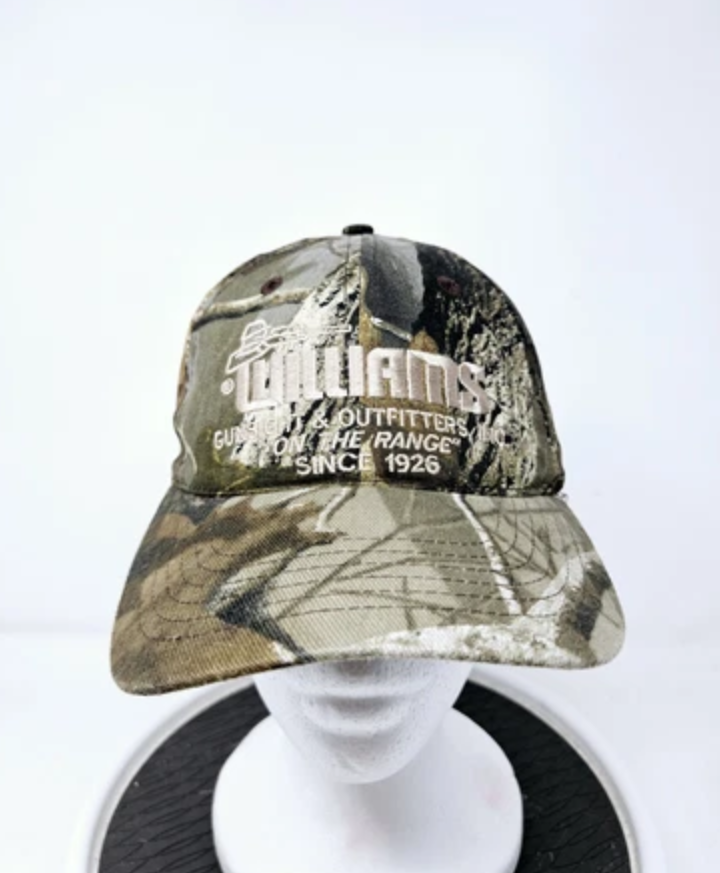 VINTAGE Camo Adjustable Hat 90s Y2K Hunting Outdoors Used FAST SHIPPING