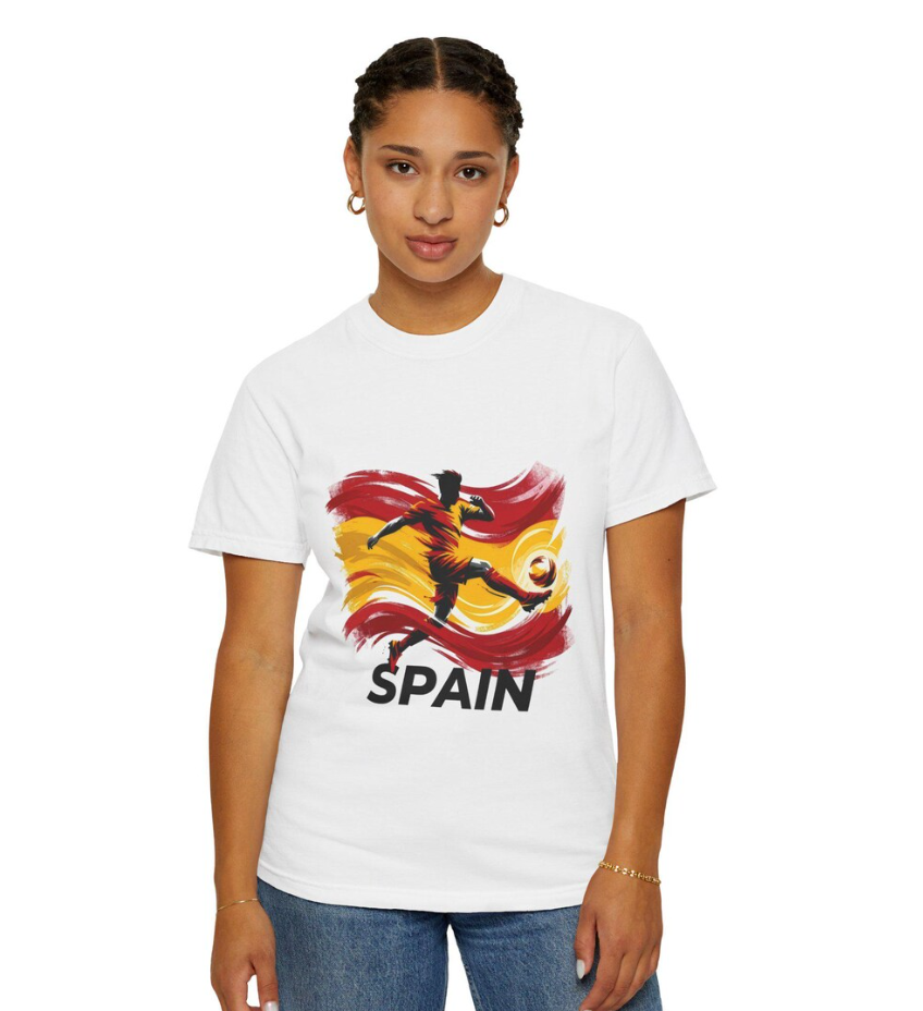 Spain World Cup T-Shirt, Soccer Fan Graphic Tee