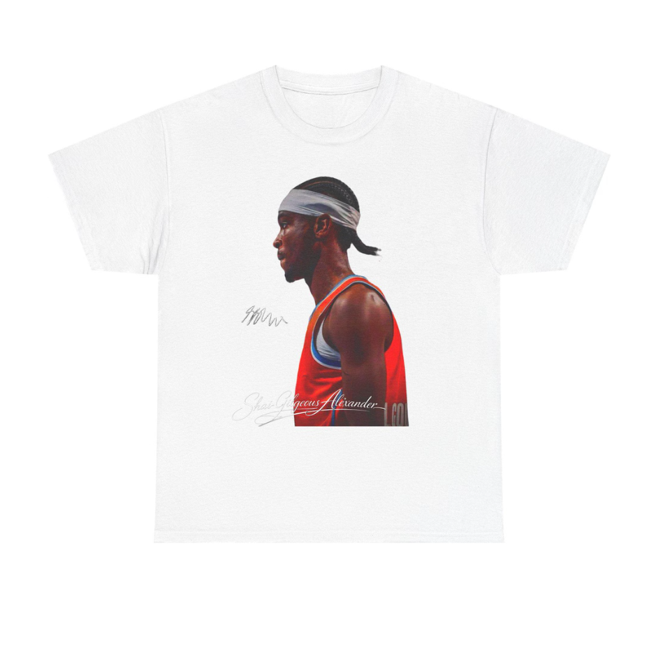 Shai Gilgeous Alexander OKC T Shirt Autograph Player Graphic Tee