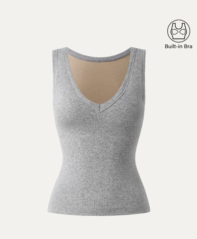 Stretchy V-neck Cotton New Airy Bra Tank