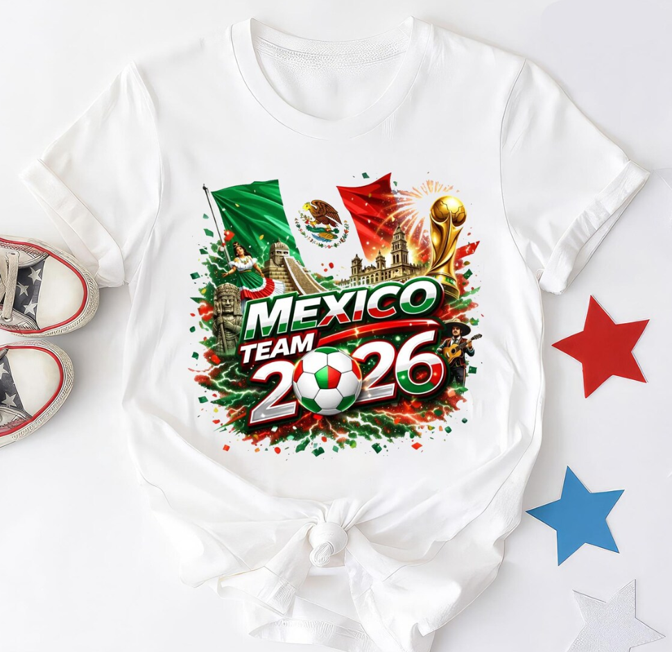 Mexico Team 2026 World Cup Sweatshirt, Mexico Soccer Fan Shirt, Football Graphic Crewneck, Mexico Pride Gift, Sports Fan Apparel