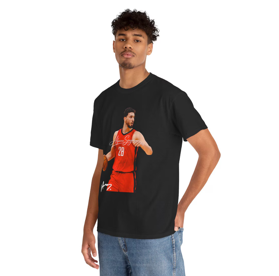 Alperen Sengun Houston T Shirt Autograph Edition Basketball Jersey Tribute