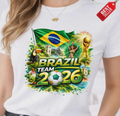 Brazil Team 2026 T-Shirt – Brazil Soccer Fan Tee, Brazil Flag Graphic Shirt, World Cup 2026 Football Supporter Gift