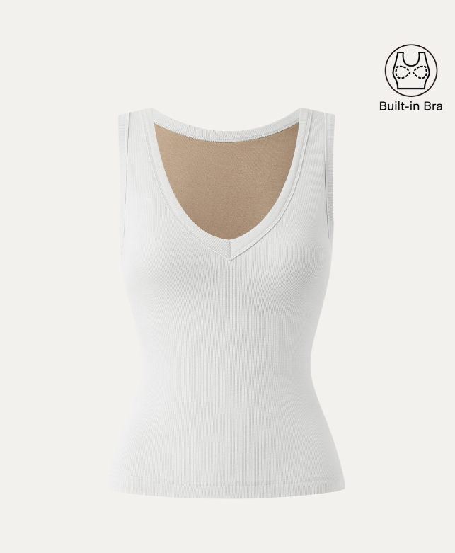 Stretchy V-neck Cotton New Airy Bra Tank