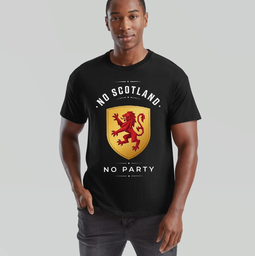 No Scotland No Party Football Unisex T Shirt Scotland Fan Mens Womens Top