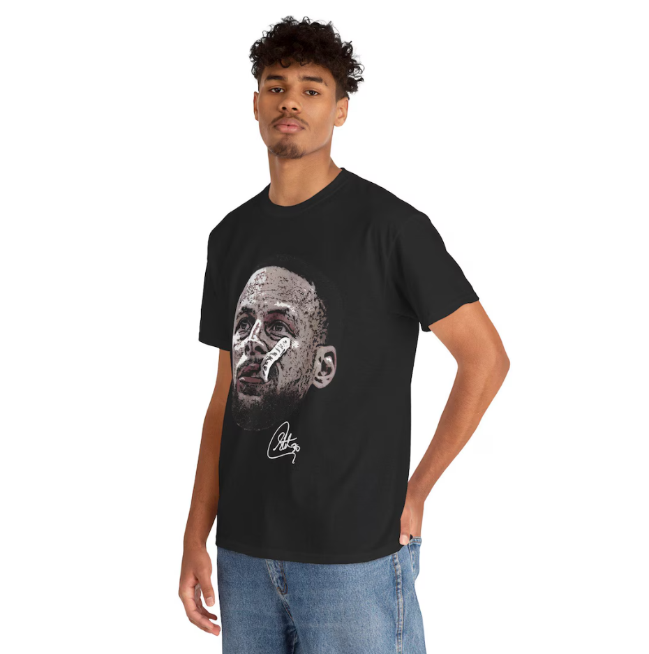 Stephen Curry Golden State Face T Shirt Autograph Edition