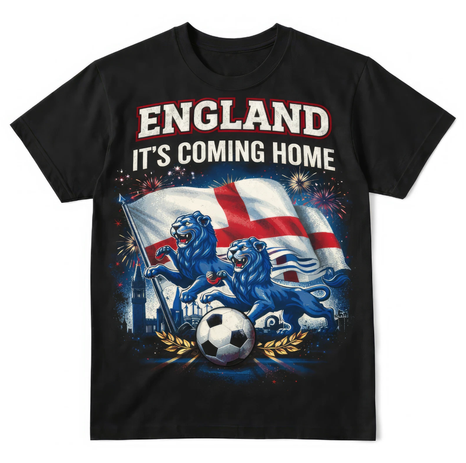 England It’s Coming Home World Cup 2026 T-Shirt Football Fan Gift