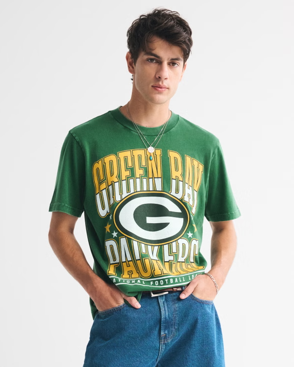 Green Bay Packers Vintage Inspired Graphic Tee - Vintage NFL Fan Shirt