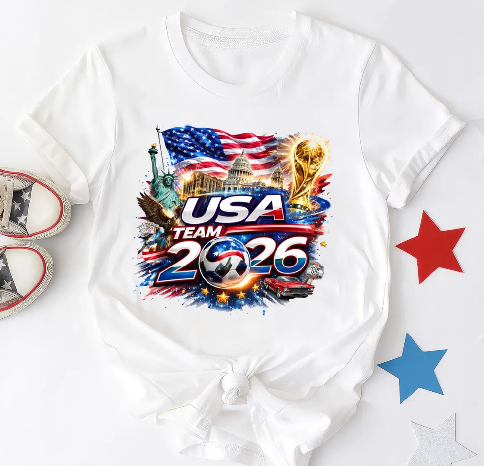 USA Team 2026 T-shirt Sweatshirt Hoodie – Soccer Fan Sweatshirt, World Cup 2026 USA Flag Graphic Hoodie, American Football Supporter Gift