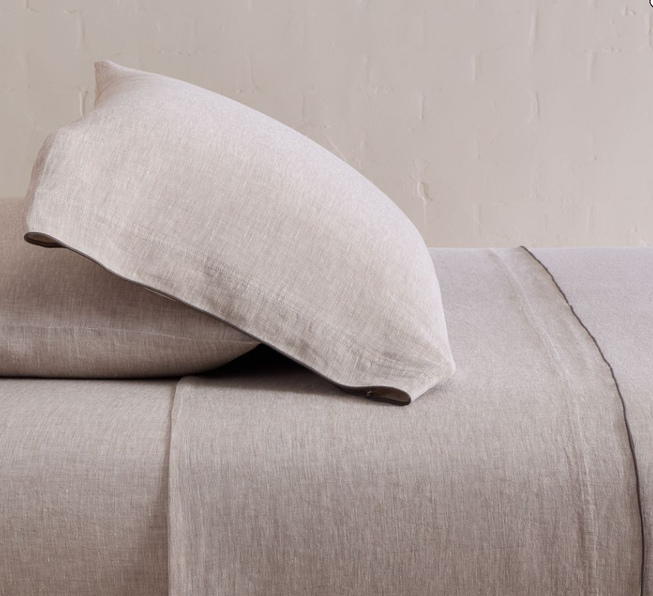 European Flax Linen Merrow Edge Sheet Set