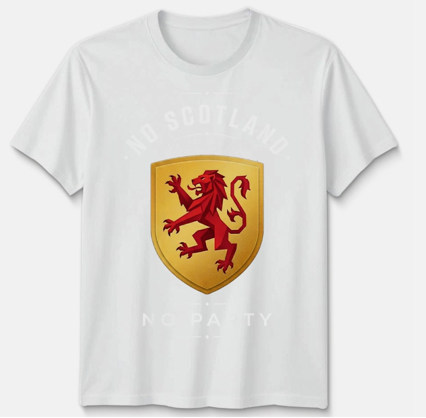 No Scotland No Party Football Unisex T Shirt Scotland Fan Mens Womens Top
