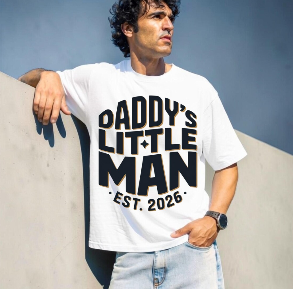 Daddy’s Little Man Est. 2026 PNG Bundle – New Dad Boy T-Shirt, Father’s Day Sublimation Digital Download