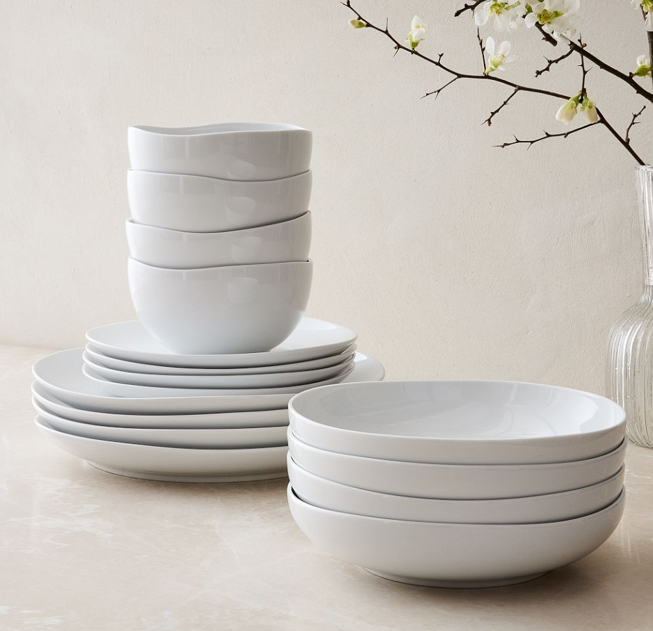 Organic Porcelain Dinnerware (Set of 16)