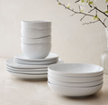 Organic Porcelain Dinnerware (Set of 16)