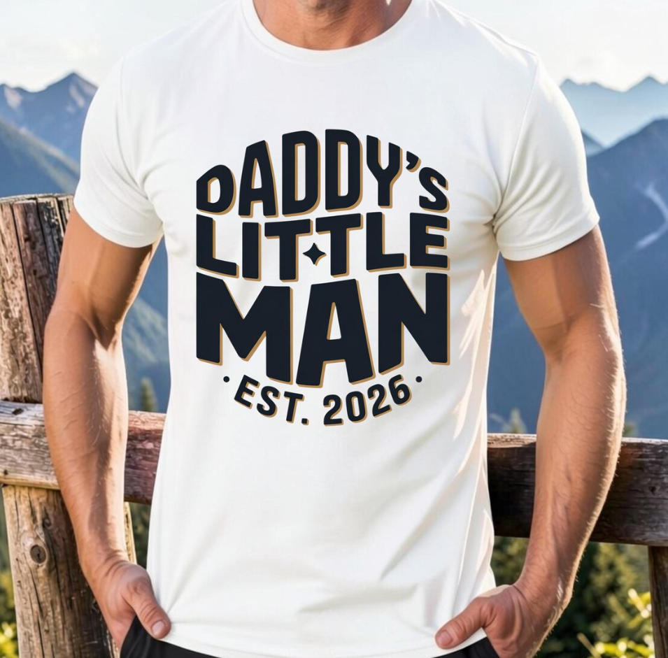 Daddy’s Little Man Est. 2026 PNG Bundle – New Dad Boy T-Shirt, Father’s Day Sublimation Digital Download