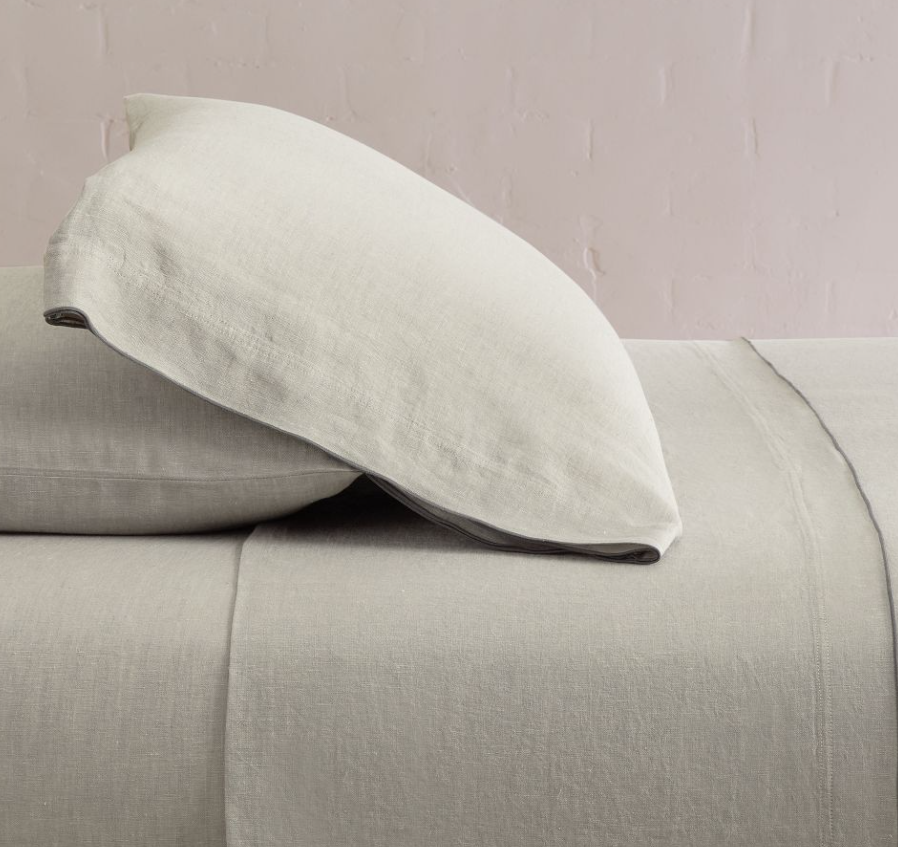 European Flax Linen Merrow Edge Sheet Set