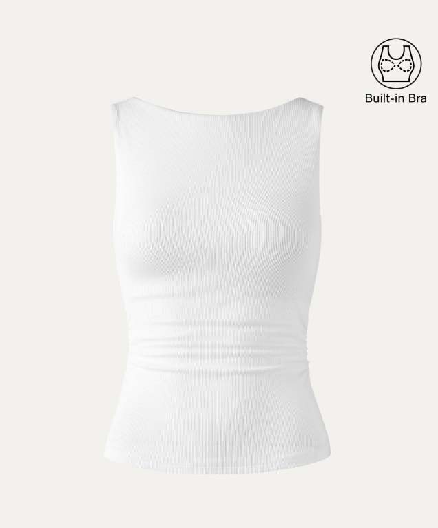 Elastic Open Back Bra Tank