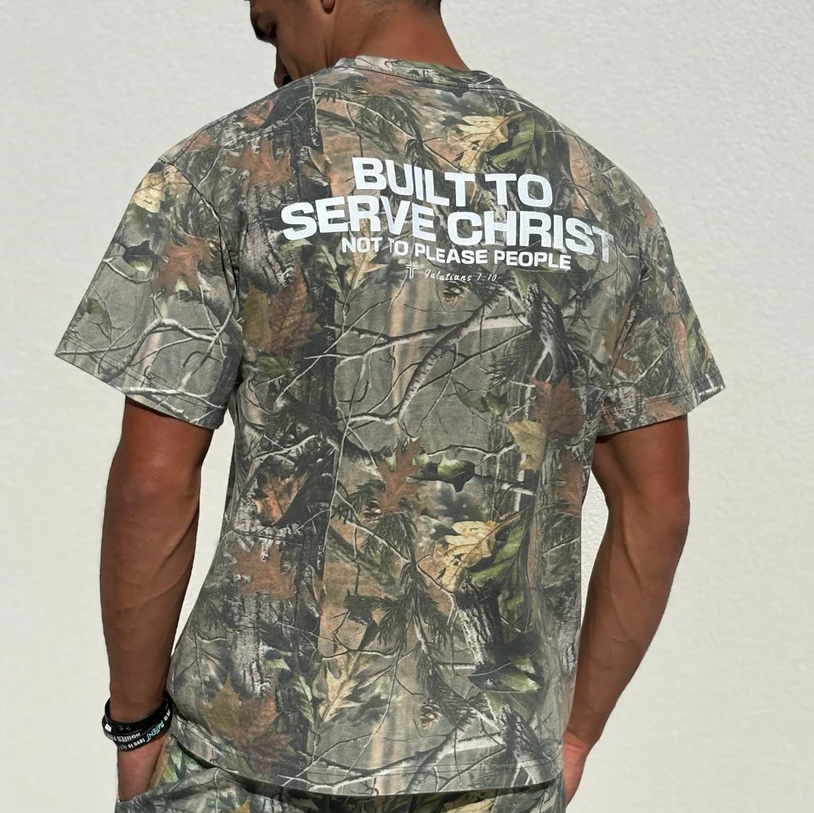 BUILT TO SERVE Oversized Tee - Camo