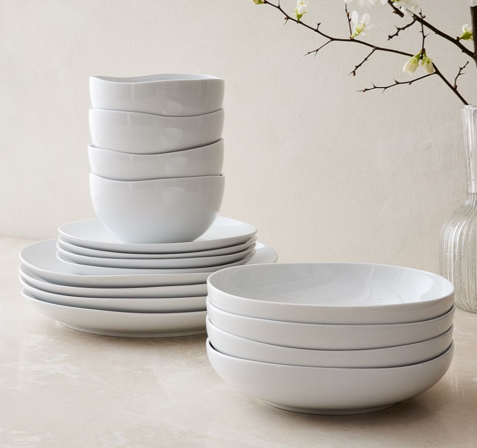 Organic Porcelain Dinnerware (Set of 16)