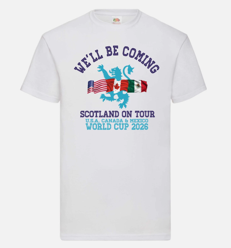 Scotland We'll Be Coming, World Cup 2026 t-shirt, Scotland Supporters Top