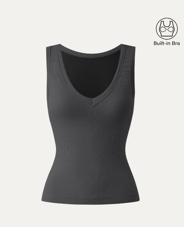 Stretchy V-neck Cotton New Airy Bra Tank