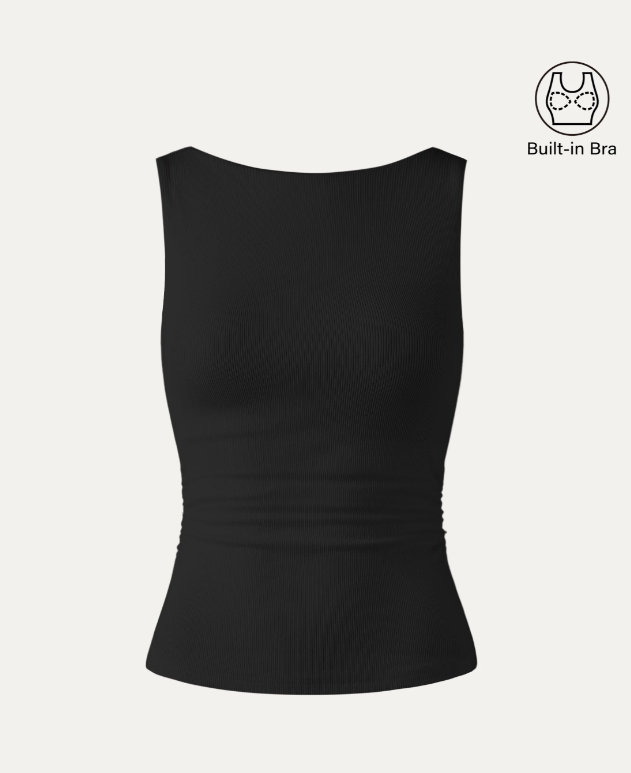 Elastic Open Back Bra Tank