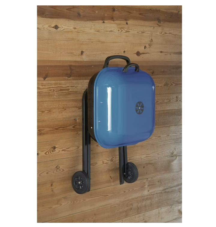 Americana Walk-A-Bout, Original Square Charcoal Grill-100% Pre-Assembled Portable Steel, Blue
