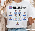 Funny Iceland squad list shirt, World cup 2026 shirt, Iceland world cup 2026 tee, Fifa world cup 2026, Iceland funny shirt for supporters