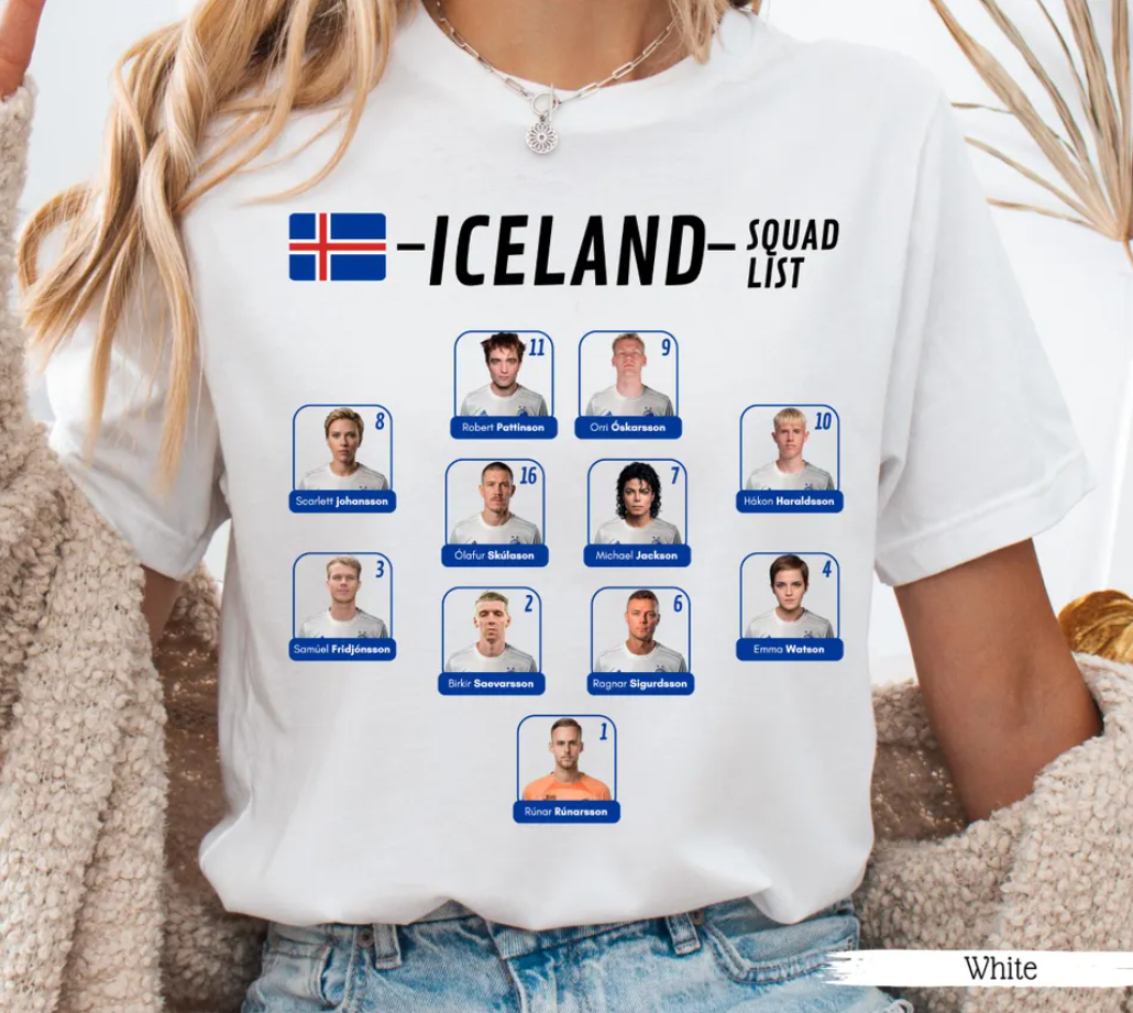 Funny Iceland squad list shirt, World cup 2026 shirt, Iceland world cup 2026 tee, Fifa world cup 2026, Iceland funny shirt for supporters
