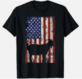 Patriotic Goat 4th of July American Flag Tee Gift Unisex T-Shirt