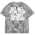 GLORY OF GOD Oversized Tee - Gray Camo