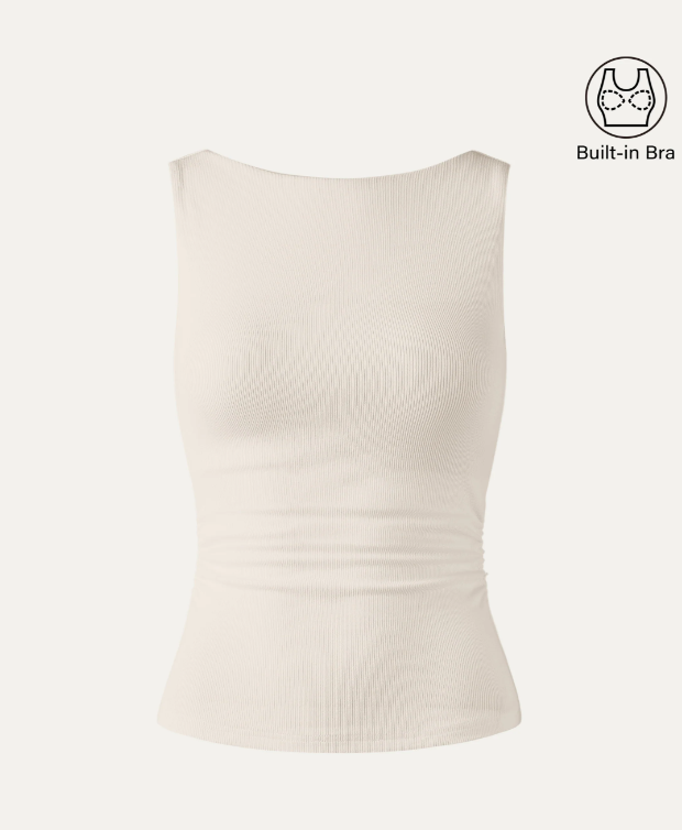 Elastic Open Back Bra Tank