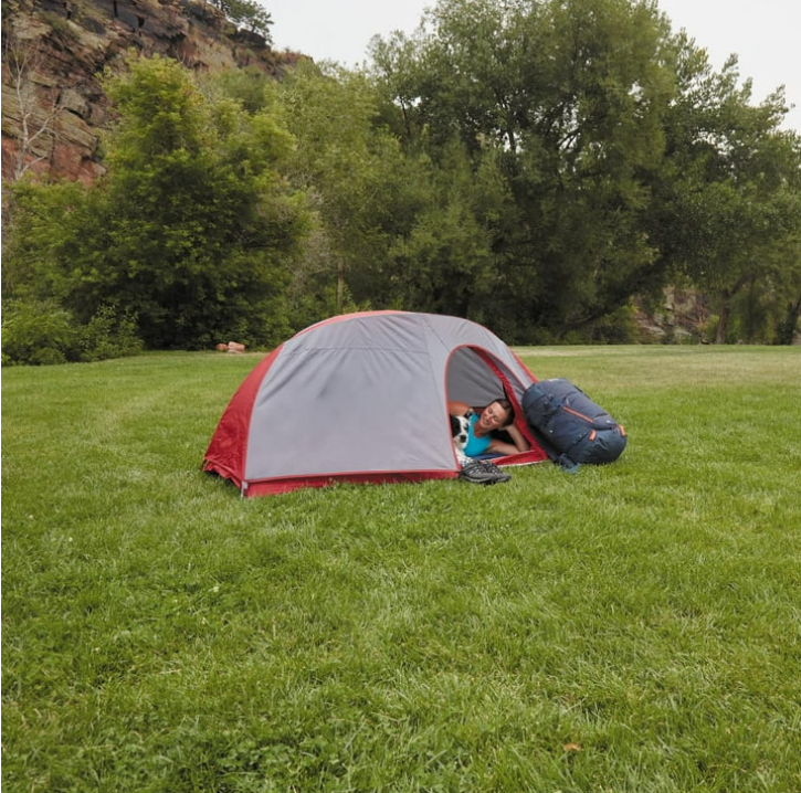 Ozark Trail 1-Person Backpacking Tent with Large Door for Easy Entry, Carry Weight-4.4lbs.