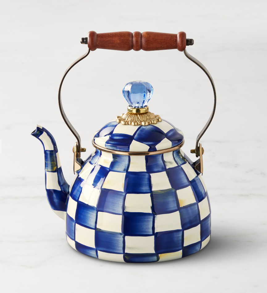 MacKenzie-Childs Royal Check Tea Kettle - 2-Qt.