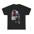 Drake Maye New England T-Shirt Graphic Autograph Edition Football Player Graphic Tee