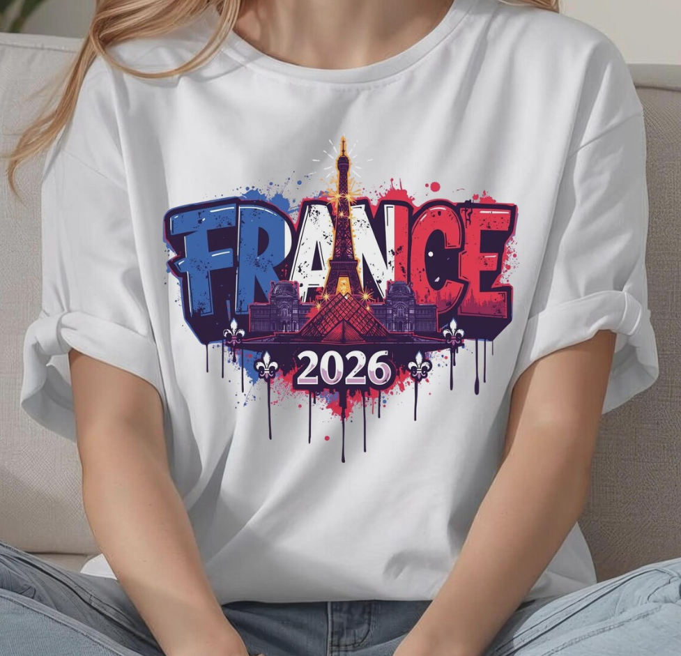 France 2026 T-Shirt – French Soccer Fan Tee, France Flag Graphic Shirt, World Cup 2026 Football Supporter Gift
