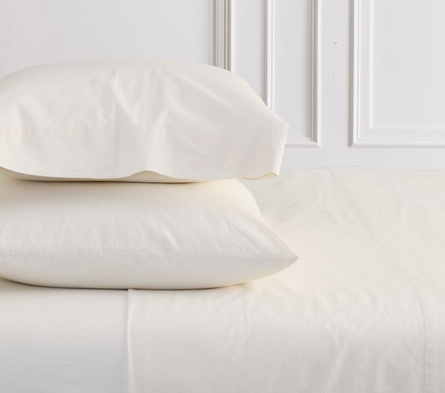 Organic Washed Cotton Percale Sheet Set