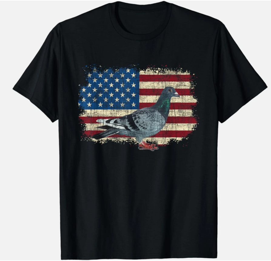 Patriotic Pigeon - 4th Of July Fourth Pigeon Breeder Racing Gift Unisex T-Shirt