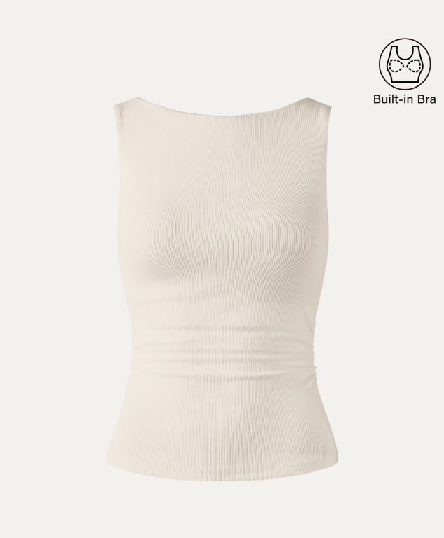 Elastic Open Back Bra Tank