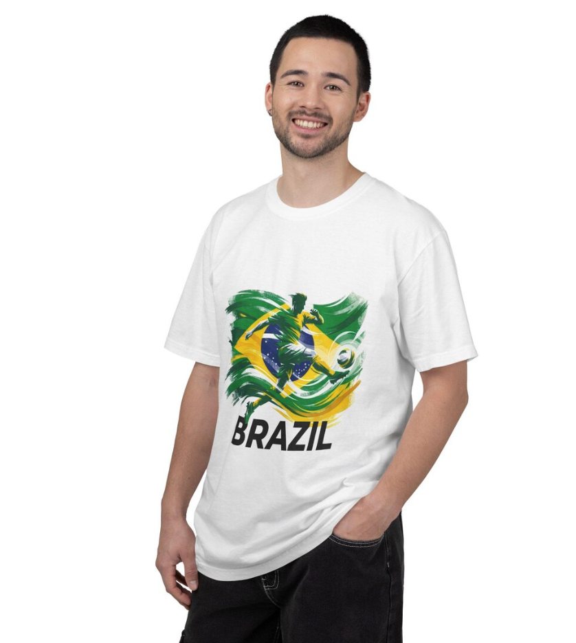 Brazil Soccer Fan T-Shirt, World Cup Graphic Tee