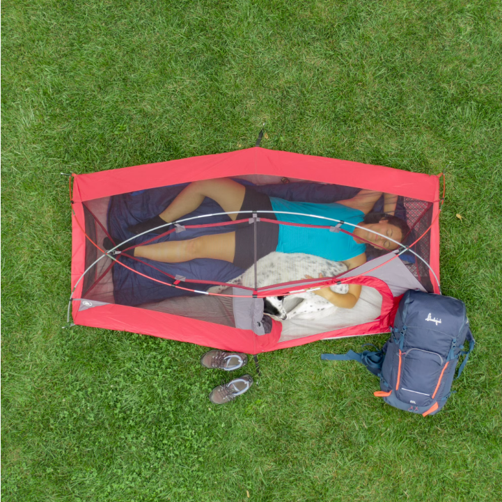 Ozark Trail 1-Person Backpacking Tent with Large Door for Easy Entry, Carry Weight-4.4lbs.