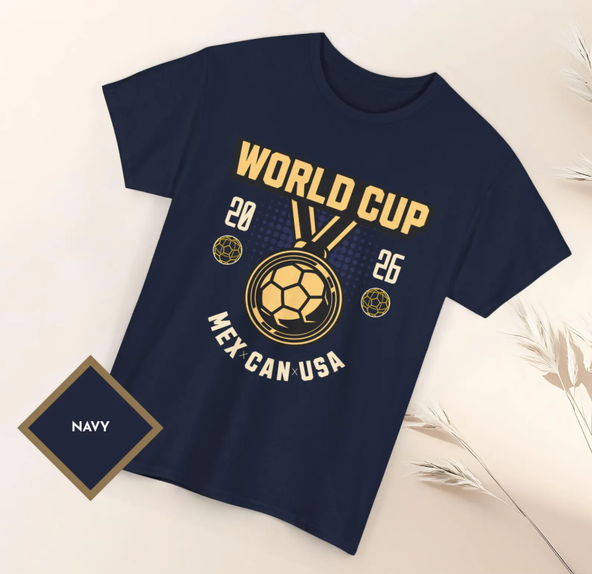 World Cup 2026 T-Shirt, Football Fan Shirt, USA Mexico Canada Soccer Tee, Supporters Gift, Unisex Match Day Shirt