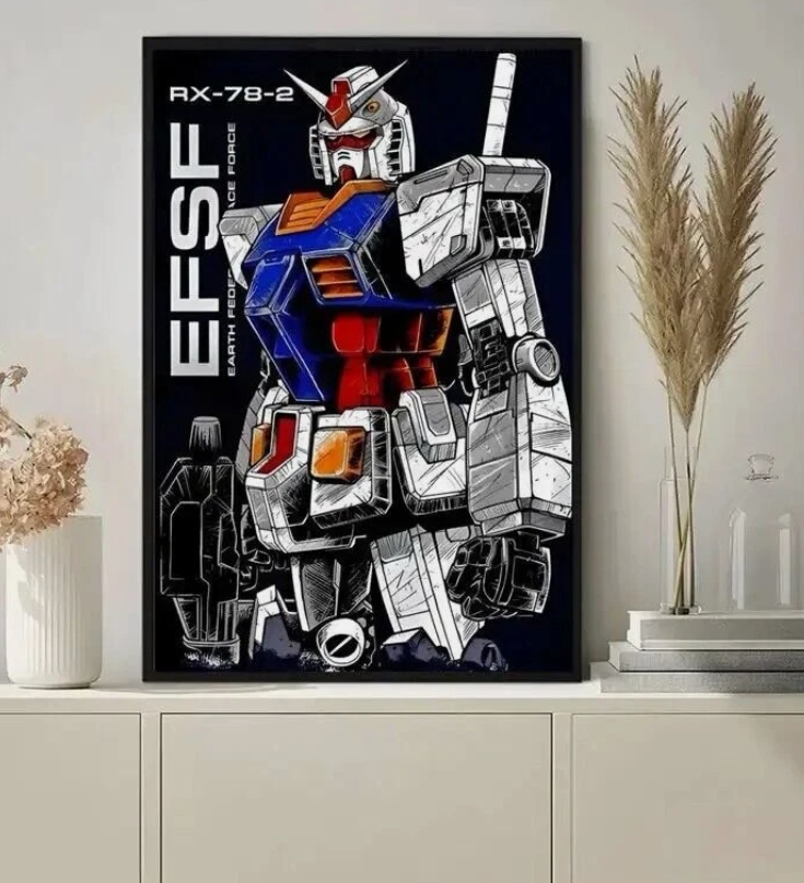 Gundam Robot Earth Force poster canvas wall art home decor