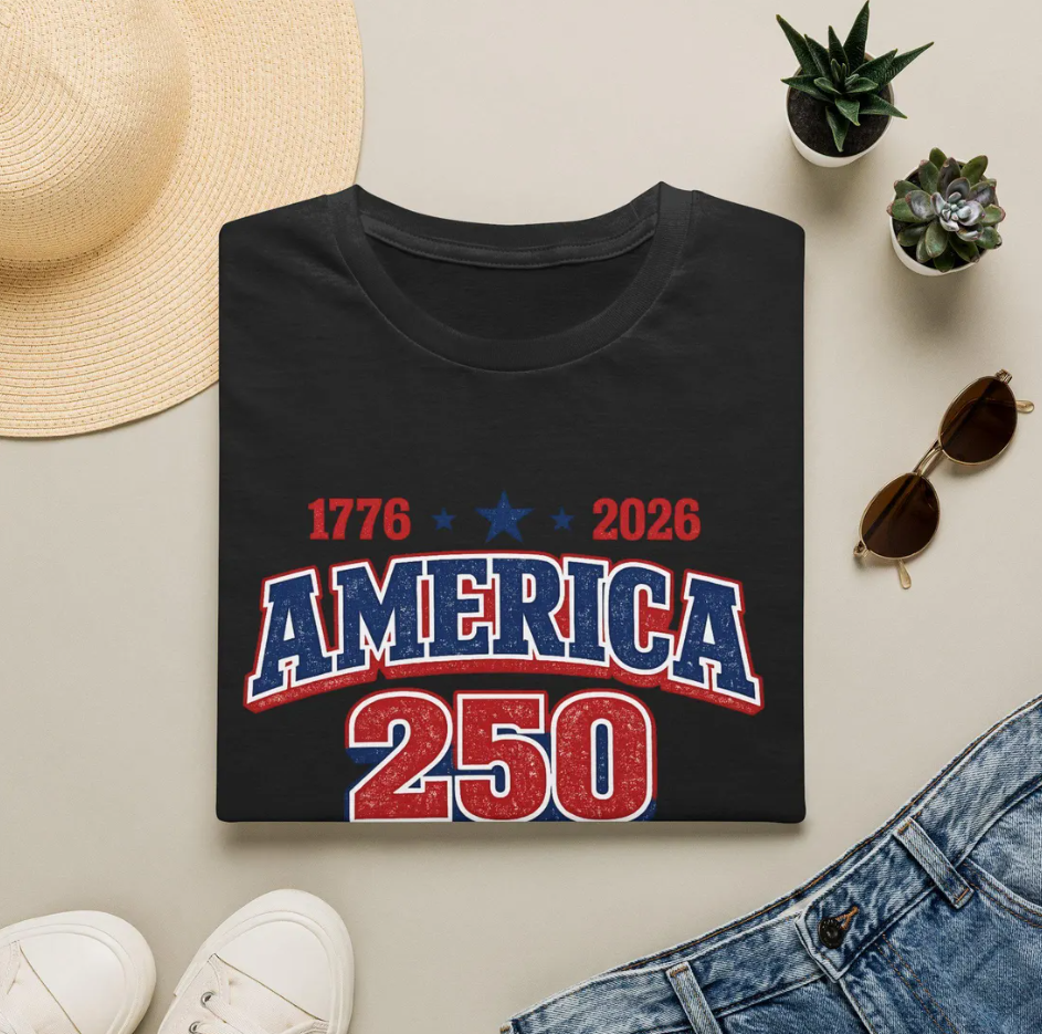 America 250 Years of Freedom T-Shirt 1776-2026 Patriotic Anniversary Tee