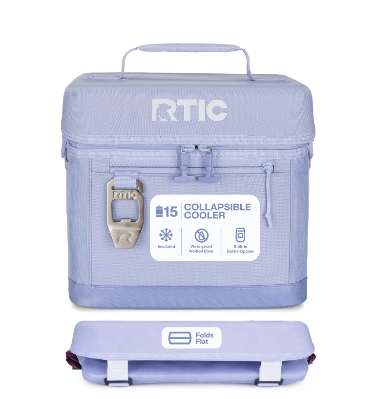 RTIC 15-Can, 16 Qt, Collapsible Soft Cooler with Bottle Opener, Periwinkle