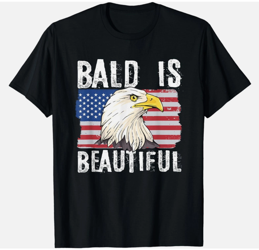 Bald Is Beautiful 4th of July Independence Day Bald Eagle Gift Unisex T-Shirt