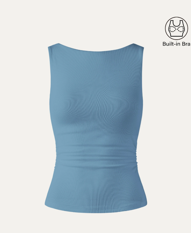 Elastic Open Back Bra Tank