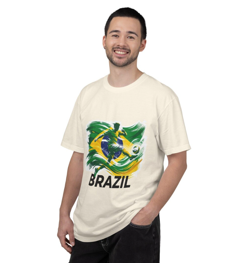 Brazil Soccer Fan T-Shirt, World Cup Graphic Tee